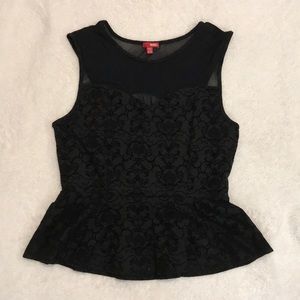 Black peplum top